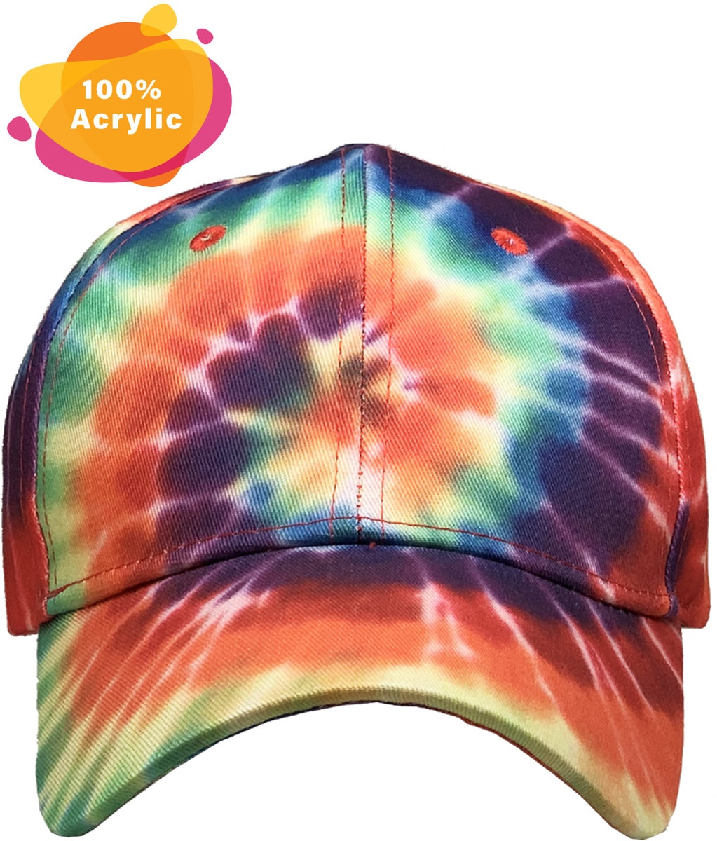 Tiedye Low Profile Baseball Caps Front View
